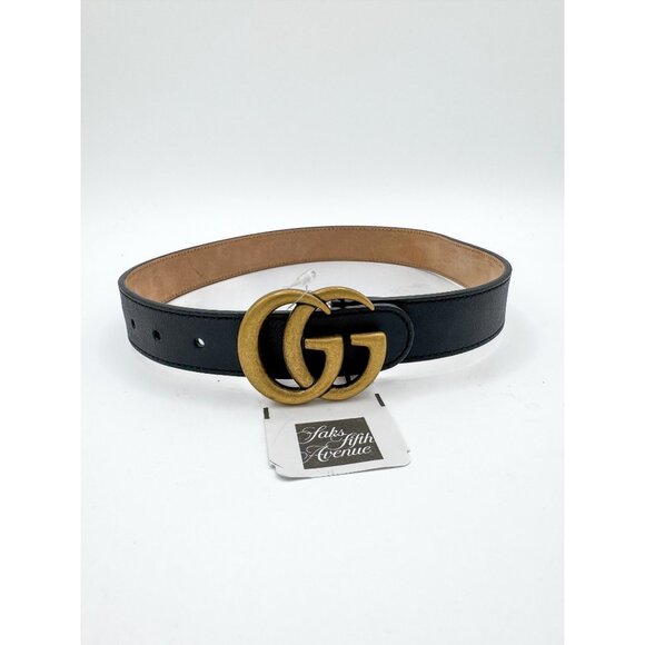 Gucci 55cm Black Leather Double GG Belt Size Small - Picture 10 of 14